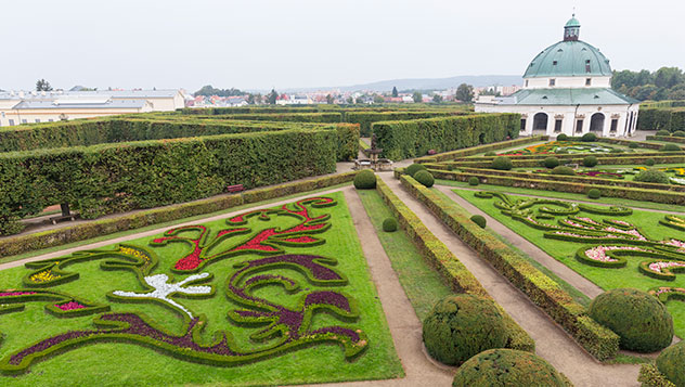 Jardines del parque barroco Květná zahrada, Moravia