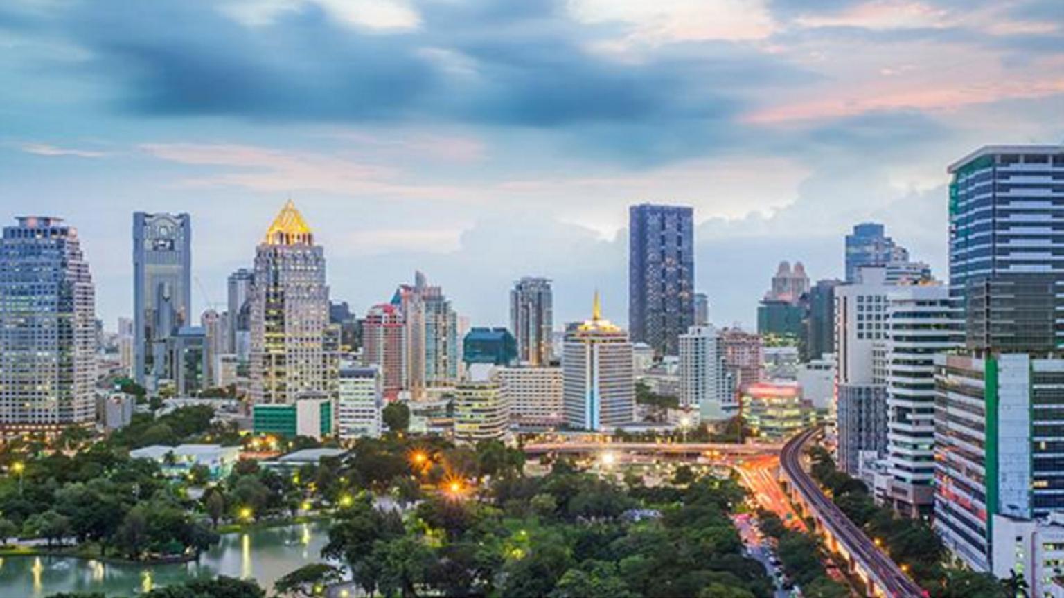 Skyline de Bangkok, Tailandia