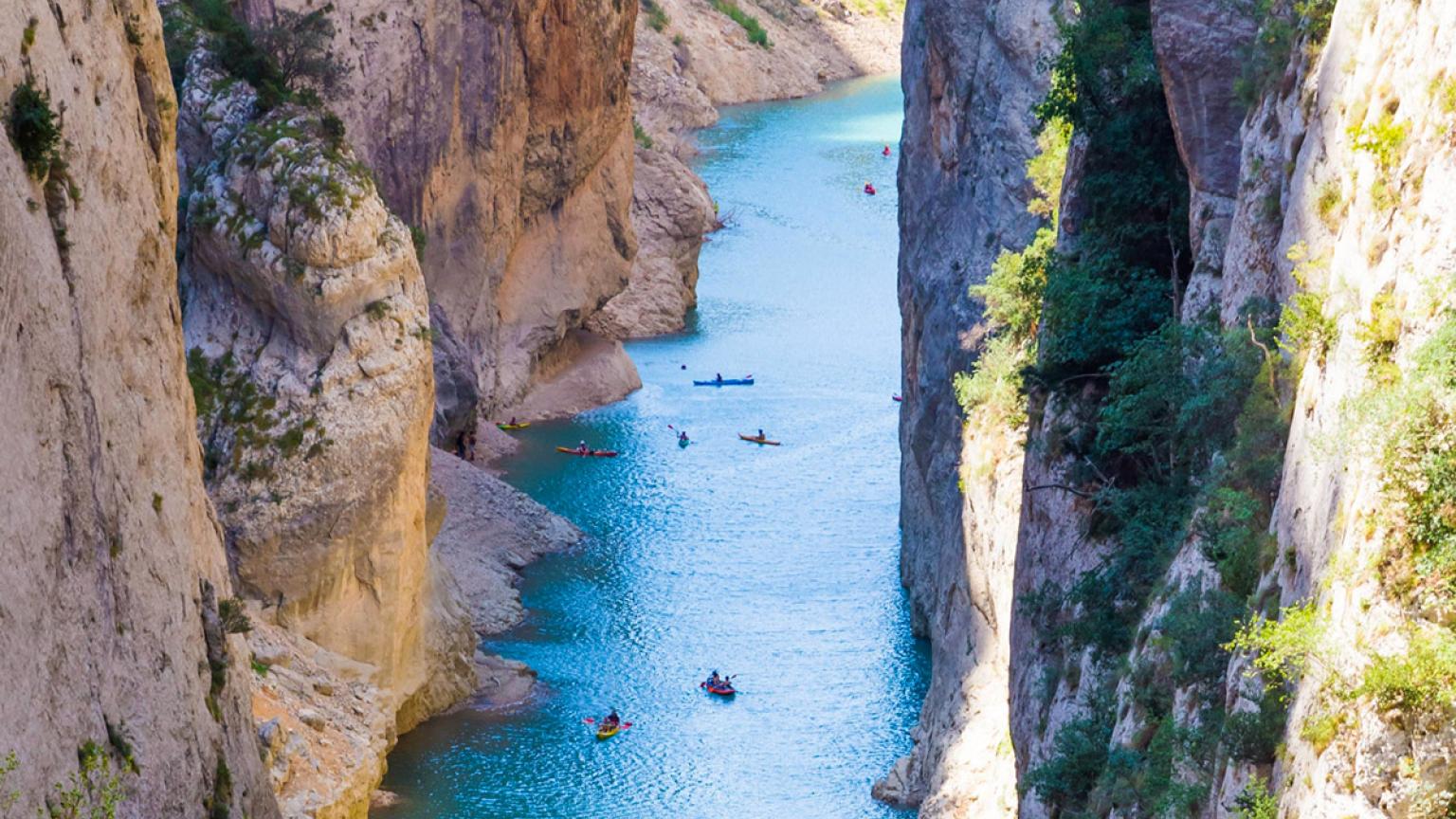 Turismo activo en Mont-Rebei, Cataluña, España