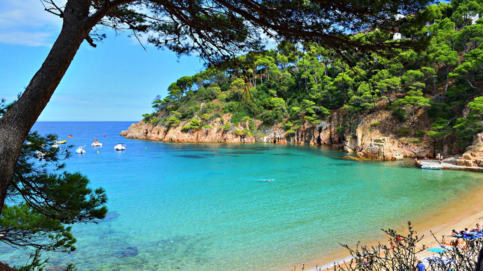 Aiguablava, playa de Begur, Costa Brava, Cataluña, España