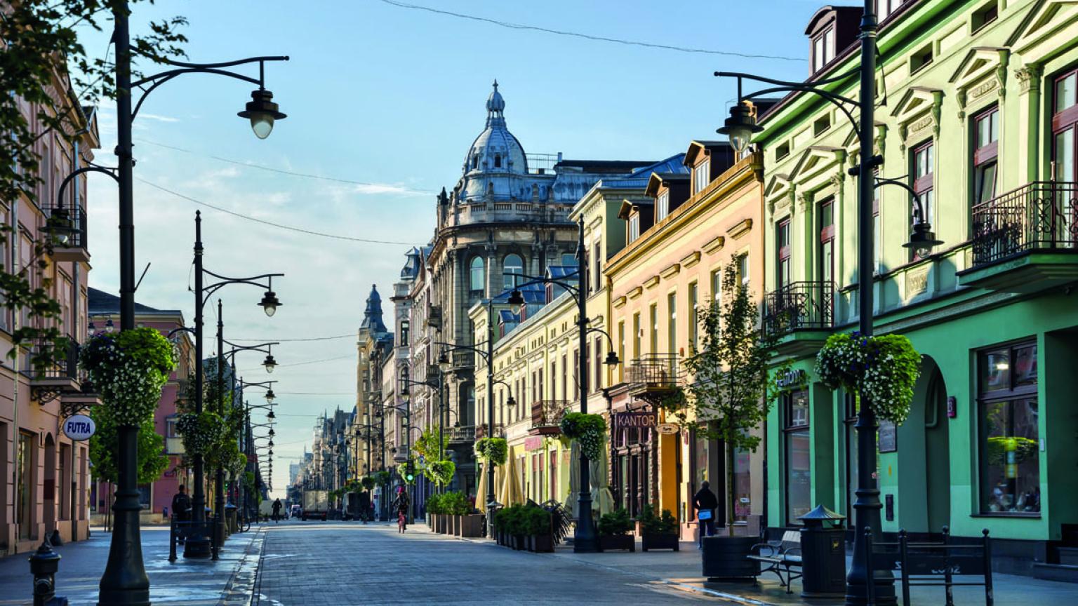 Łódź, ul Piotrkowska, la calle más larga de Polonia