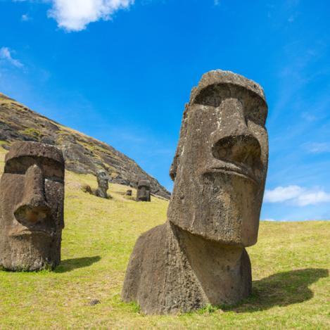 Moáis, isla de Pascua, Chile