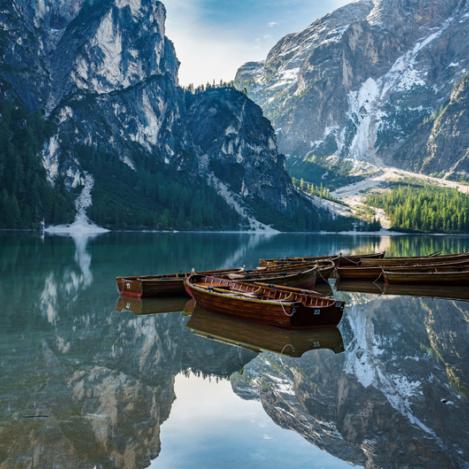 Lago di Braies, Dolomitas, Italia