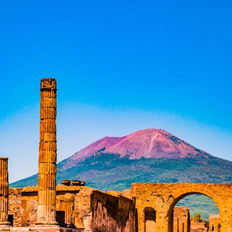 Las ruinas de Pompeya, Italia