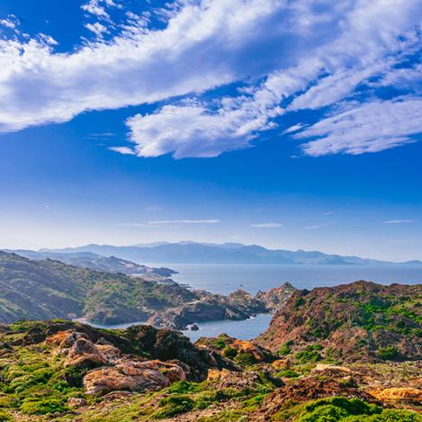 Panorámica de Cap de Creus, Cataluña, España