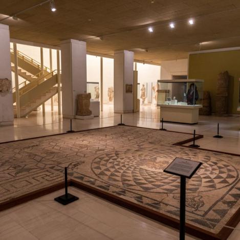 Mosaico romano en el Museo de Cádiz. 