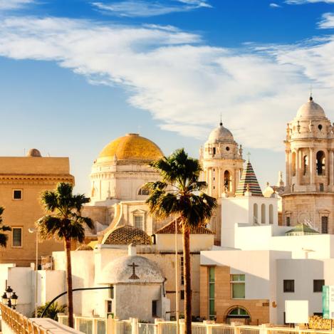 Vista de la catedral de Cádiz. 