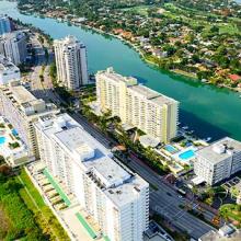 Vista aérea de Miami, Estados Unidos