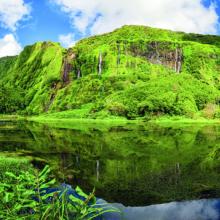 La isla Flores, Azores, Portugal