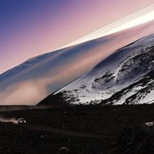 Mauna Loa desde el Mauna Kea, Hawái