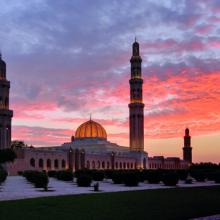 La gran mezquita del sultán Qaboos, Mascate, Omán