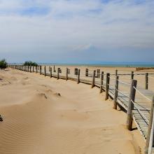 Cataluña meridonal: playa Riumar en Deltebre, Delta de l'Ebre