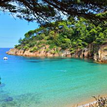 Aiguablava, playa de Begur, Costa Brava, Cataluña, España