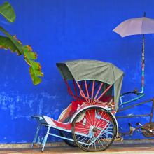 Típico rickshaw en Penangm Malasia