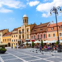 El centro histórico de Braşov, Transilvania