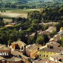 Brisighella, en la provincia de Rávena, Italia, parte de la ruta sostenible Le Vie di Dante