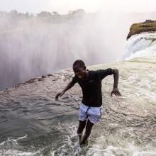 Chapuzón en Devil's Pool, Zambia