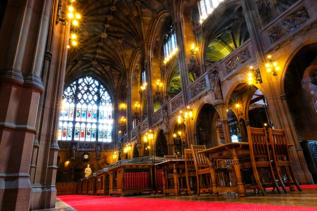 Interior de la John Rylands Library. ©coward_lion/Alamy Stock Photo