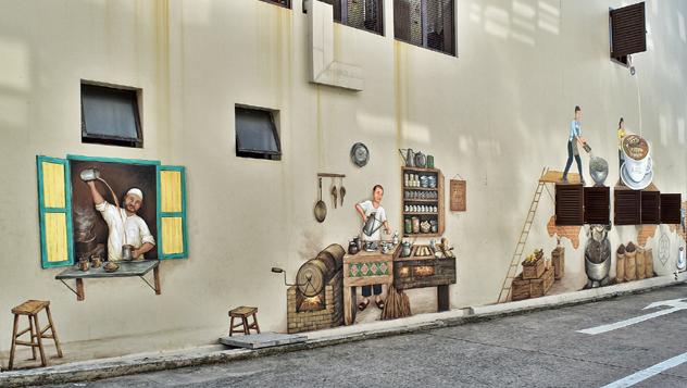 Mural del artista local Yip Yew Chong, Singapur © ChooYutShing / Flickr 