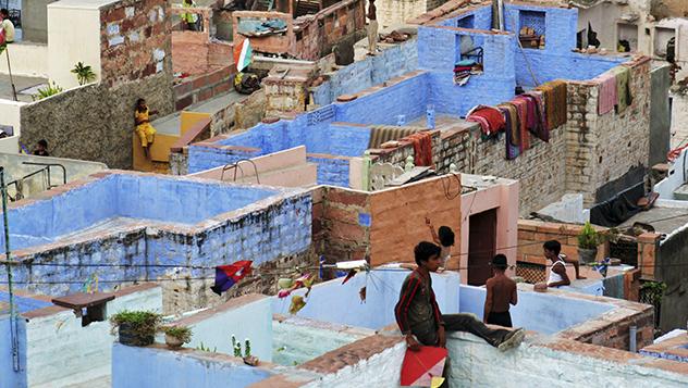 Niños con cometas en Jodhpur © Marino Holgado