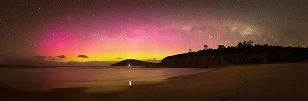 Aurora austral en Australia, Tasmania