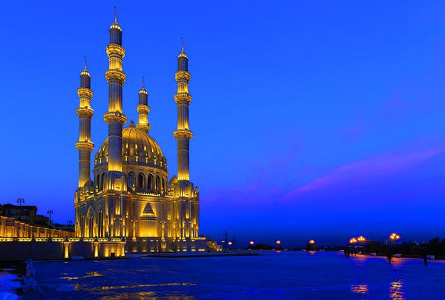 Azerbaiyán, la mezquita de Bakú