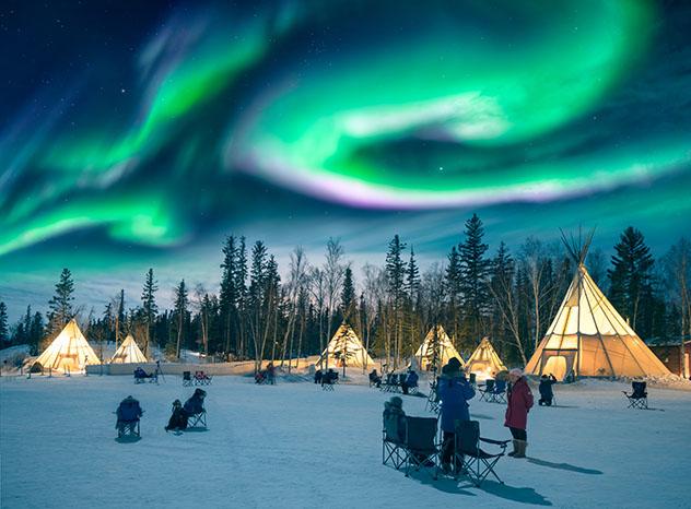 Aurora boreal en Canadá, Yellowknife