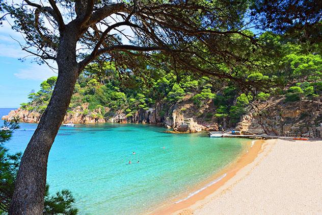 Playa de Aiguablava, Costa Brava, Girona, Cataluña, España