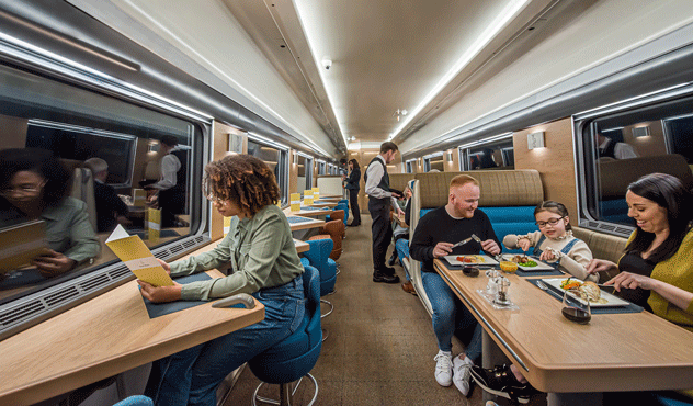 Comida en el Caledonian Sleeper. © Lucy Knott Photography/Courtesy Caledonian Sleeper