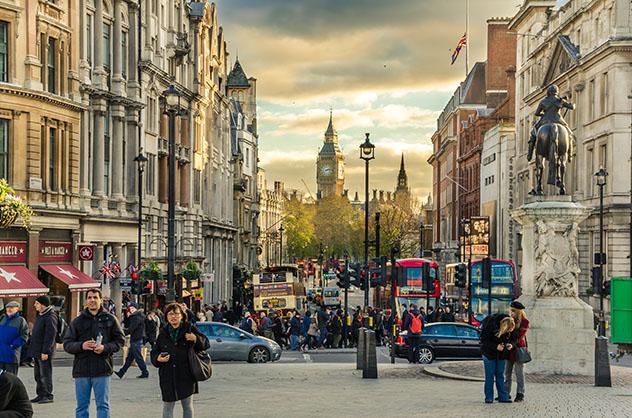 Londres, Inglaterra, última parada del viaje en autobús