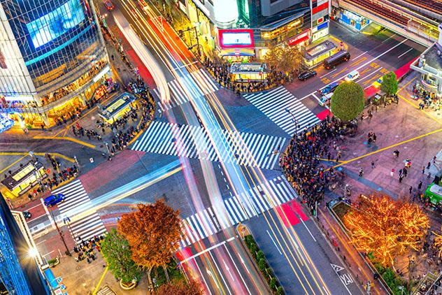 El famoso cruce de Shibuya, Tokio, JJOO 2020