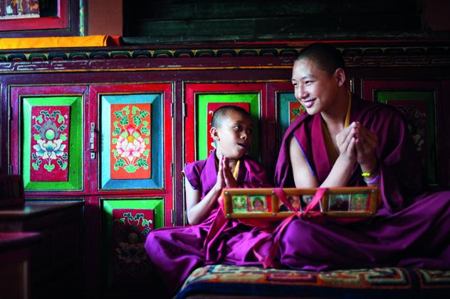 Monjes del monasterio de Bodhnath, Katmandú, Nepal © DET-ANAN / Shutterstock