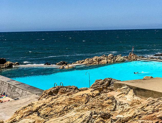 Piscina oceánica: Piscina das Máres, Matosinhos, cerca de Oporto, Portugal