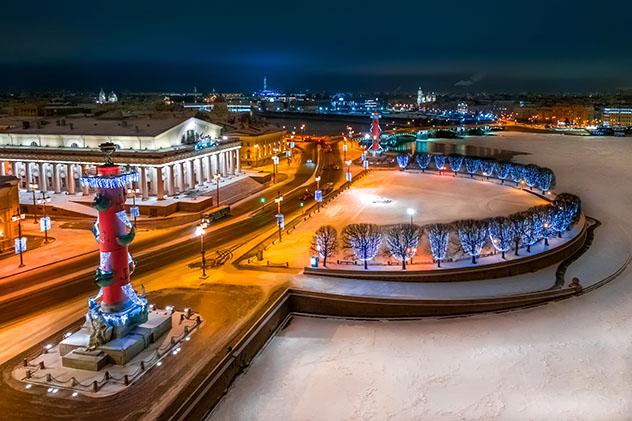 Fin de Año en San Petersburgo, isla Vasilievski