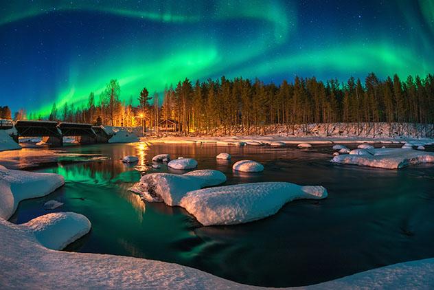 Aurora boreal en Suecia